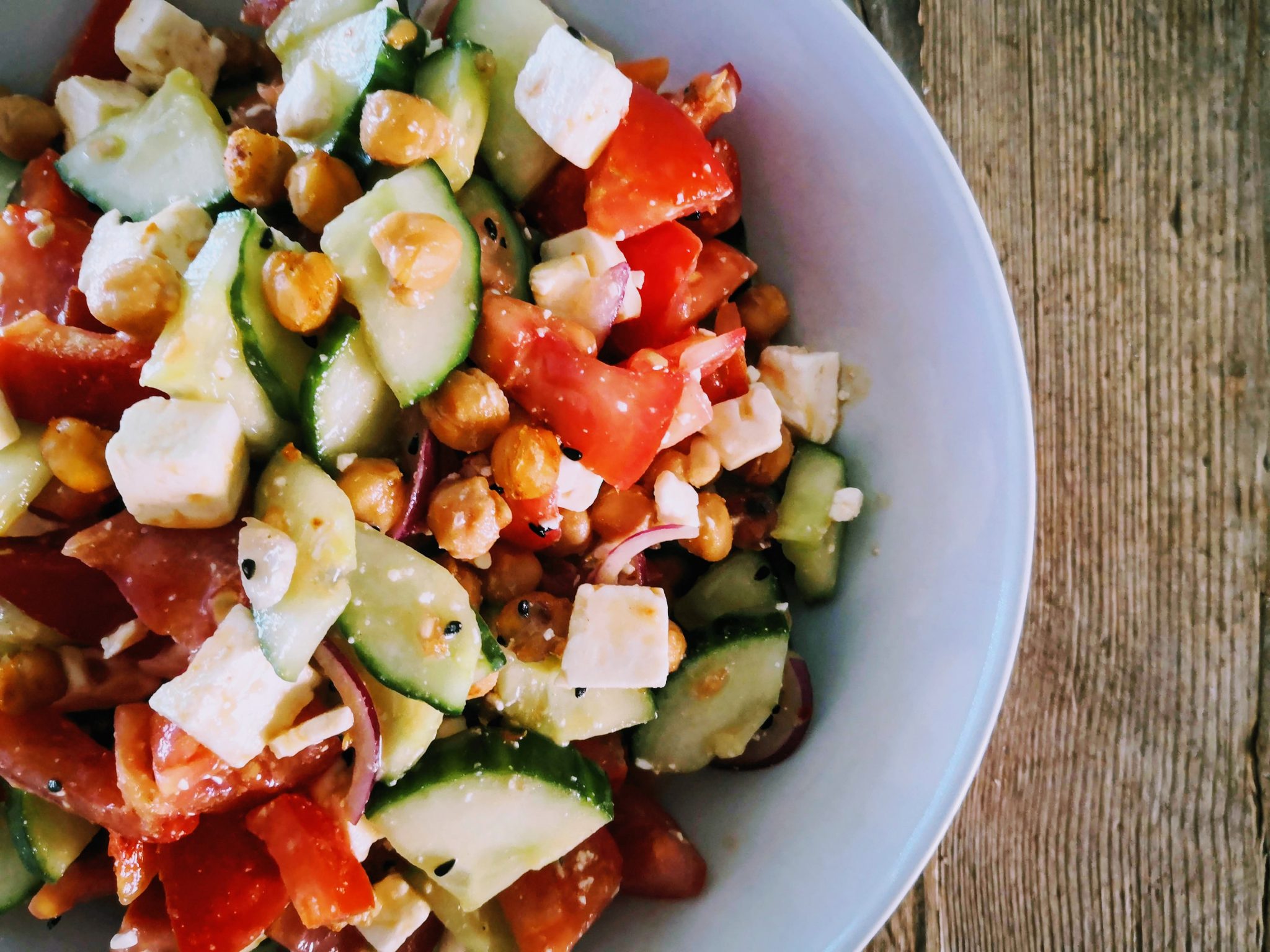 Orientalisch-frischer Kichererbsen-Salat – Lebe unbeschwert